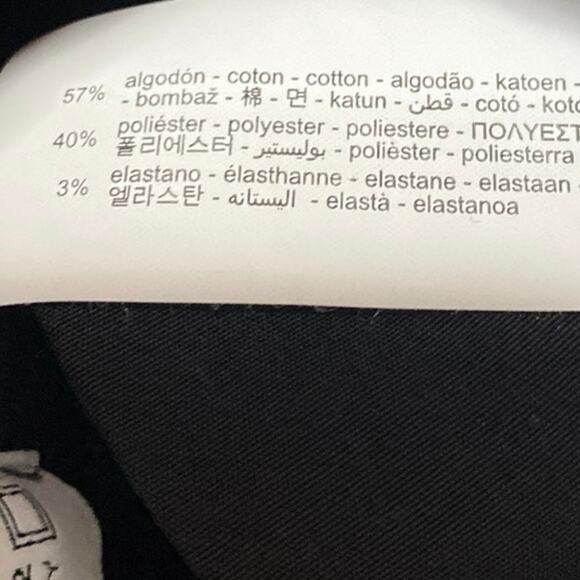 Zara Women's Black High Rise Elastic Waist Straight Leg Pull On Trousers Pants L - Picture 5 of 5